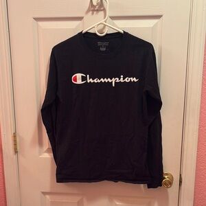 Champion Black Crewneck Long Sleeve